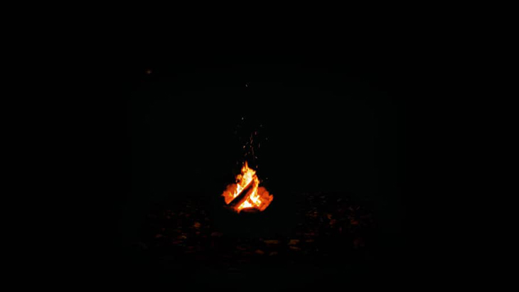 【3DVR】Campfire at night ～焚き火～：1枚目